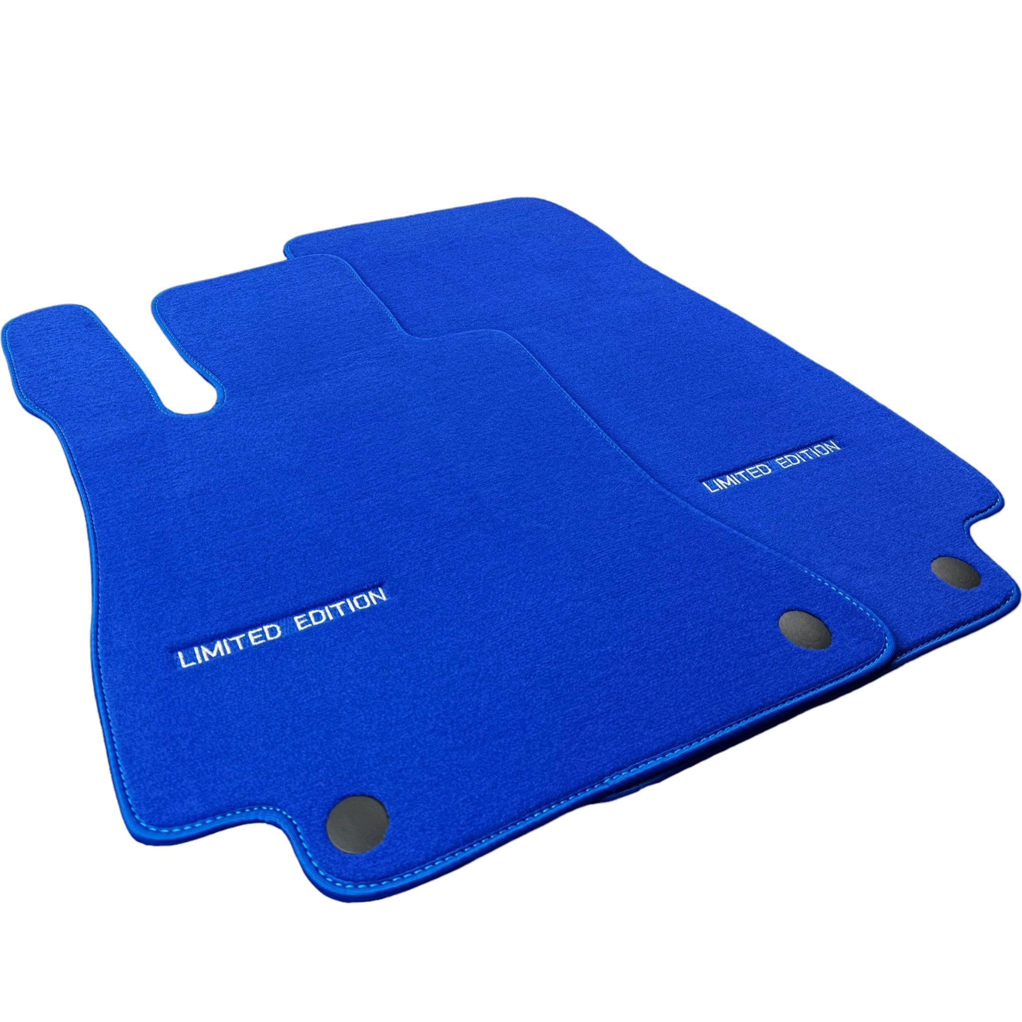 Blue Floor Mats For Mercedes Benz A-Class W176 (2012-2018) | Limited Edition - AutoWin