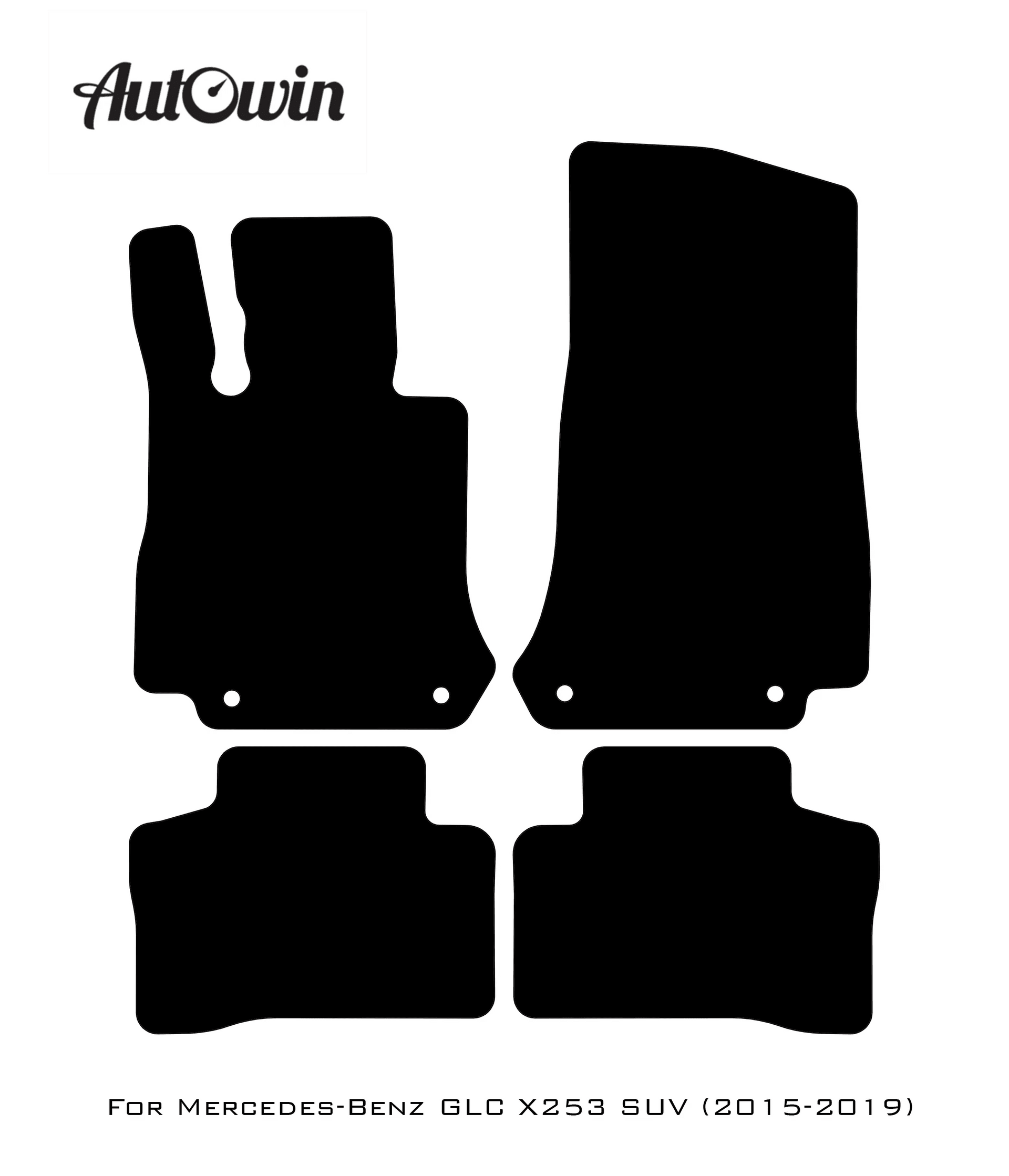 Blue Floor Mats For Mercedes Benz GLC-Class X253 SUV (2015-2019) | Limited Edition - AutoWin