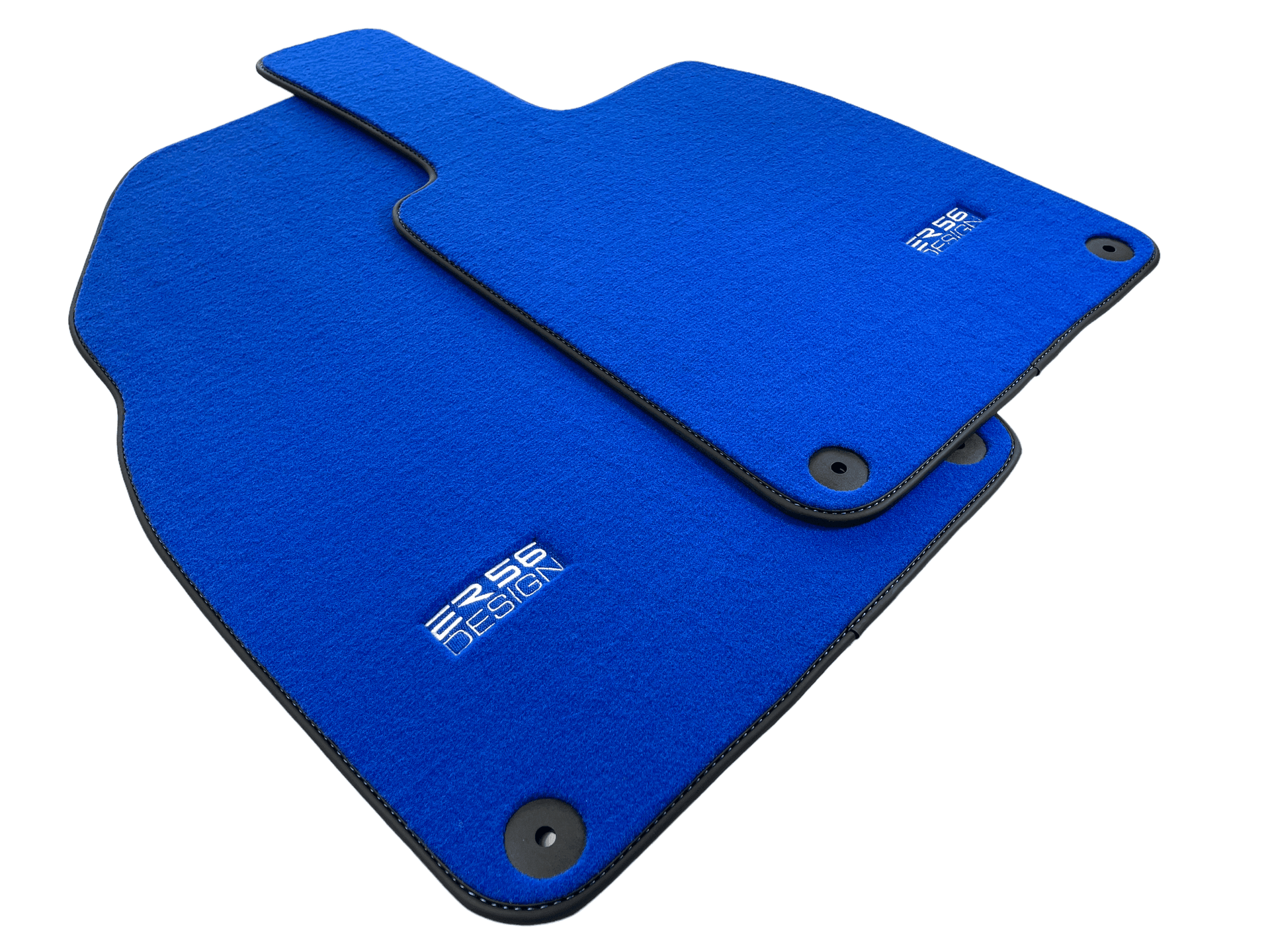 Blue Floor Mats for Porsche 718 Boxster 2016-2023 ER56 Design - AutoWin