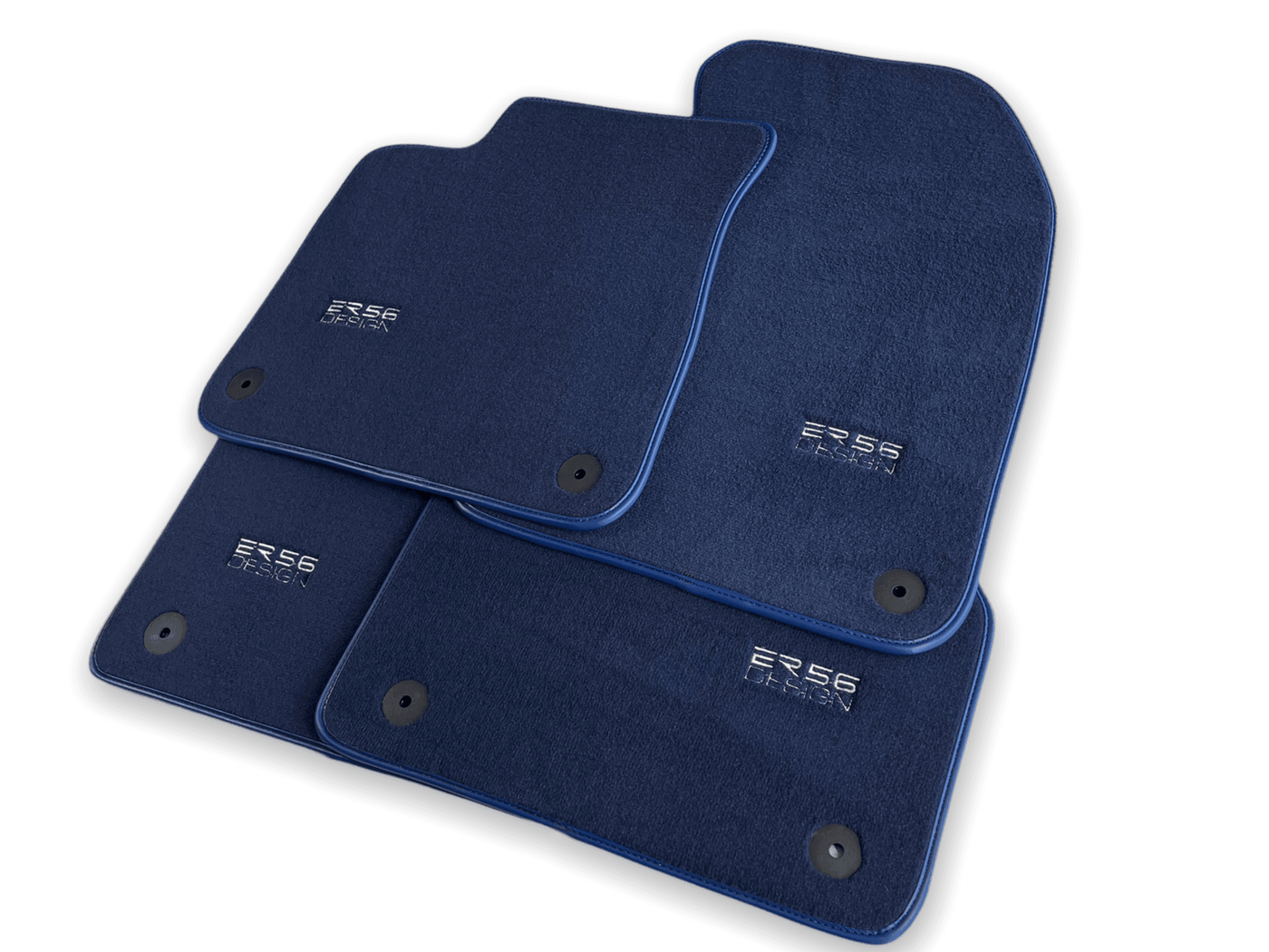 Dark Blue Floor Mats for A7 - C8 (2018-2023) | ER56 Design - AutoWin