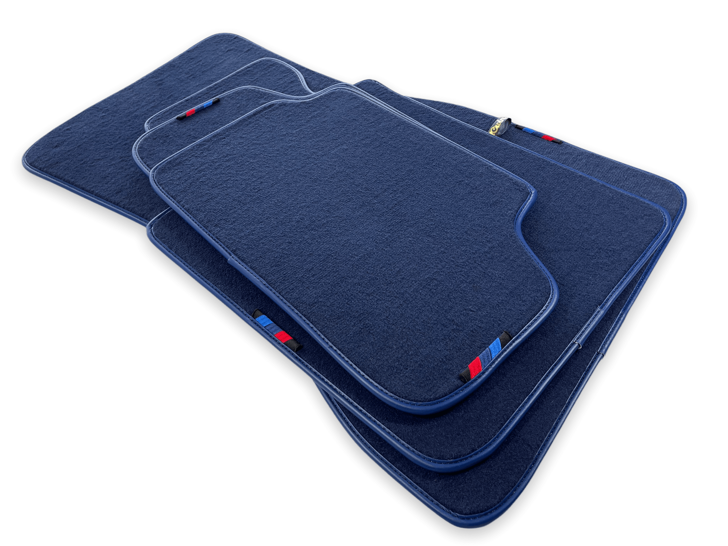 Dark Blue Floor Mats For BMW 5 Series F10 With M Package - AutoWin