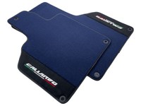 Dark Blue Floor Mats for Lamborghini Gallardo With Alcantara Leather - AutoWin