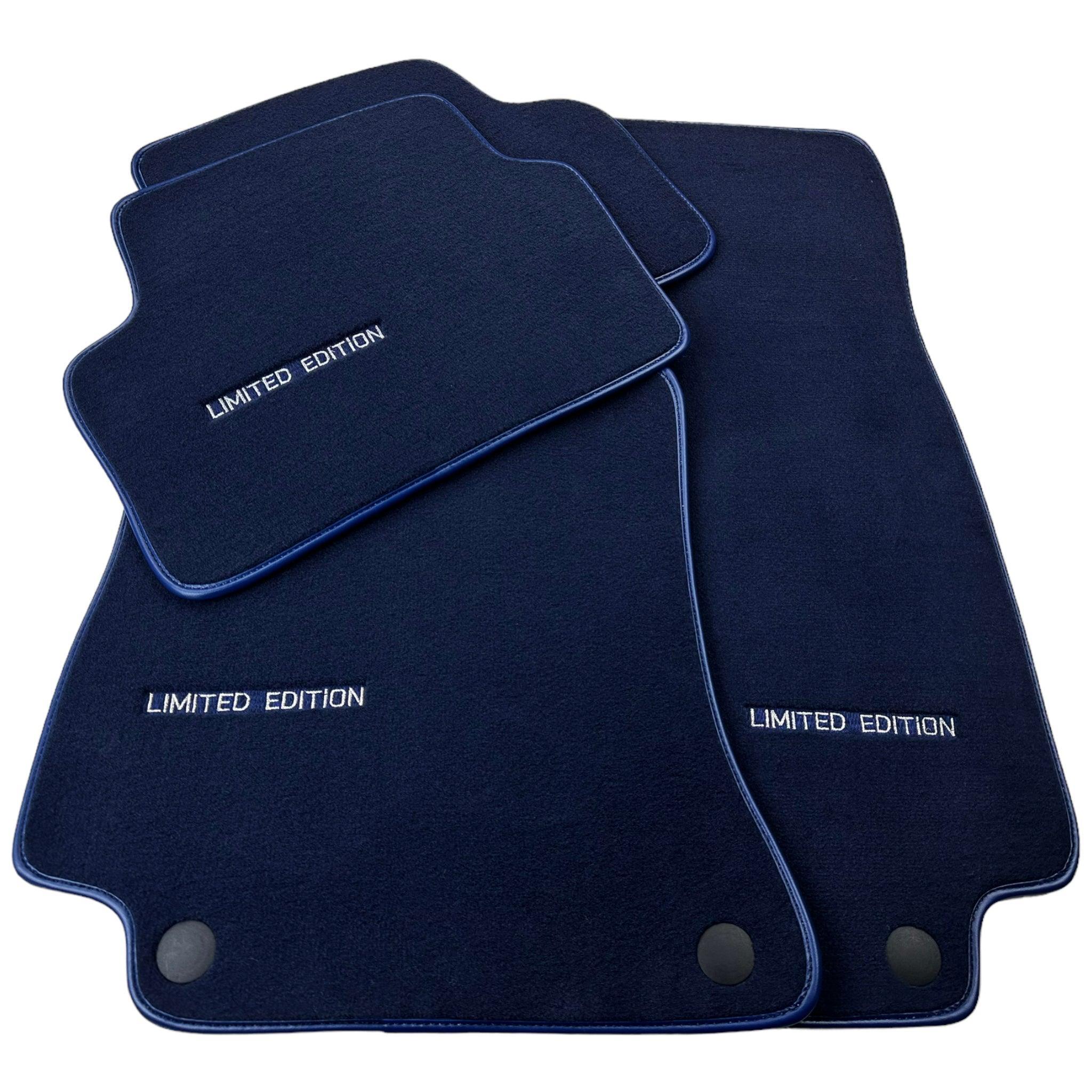 Dark Blue Floor Mats For Mercedes Benz C-Class S205 Wagon (2014-2018) Hybrid | Limited Edition - AutoWin