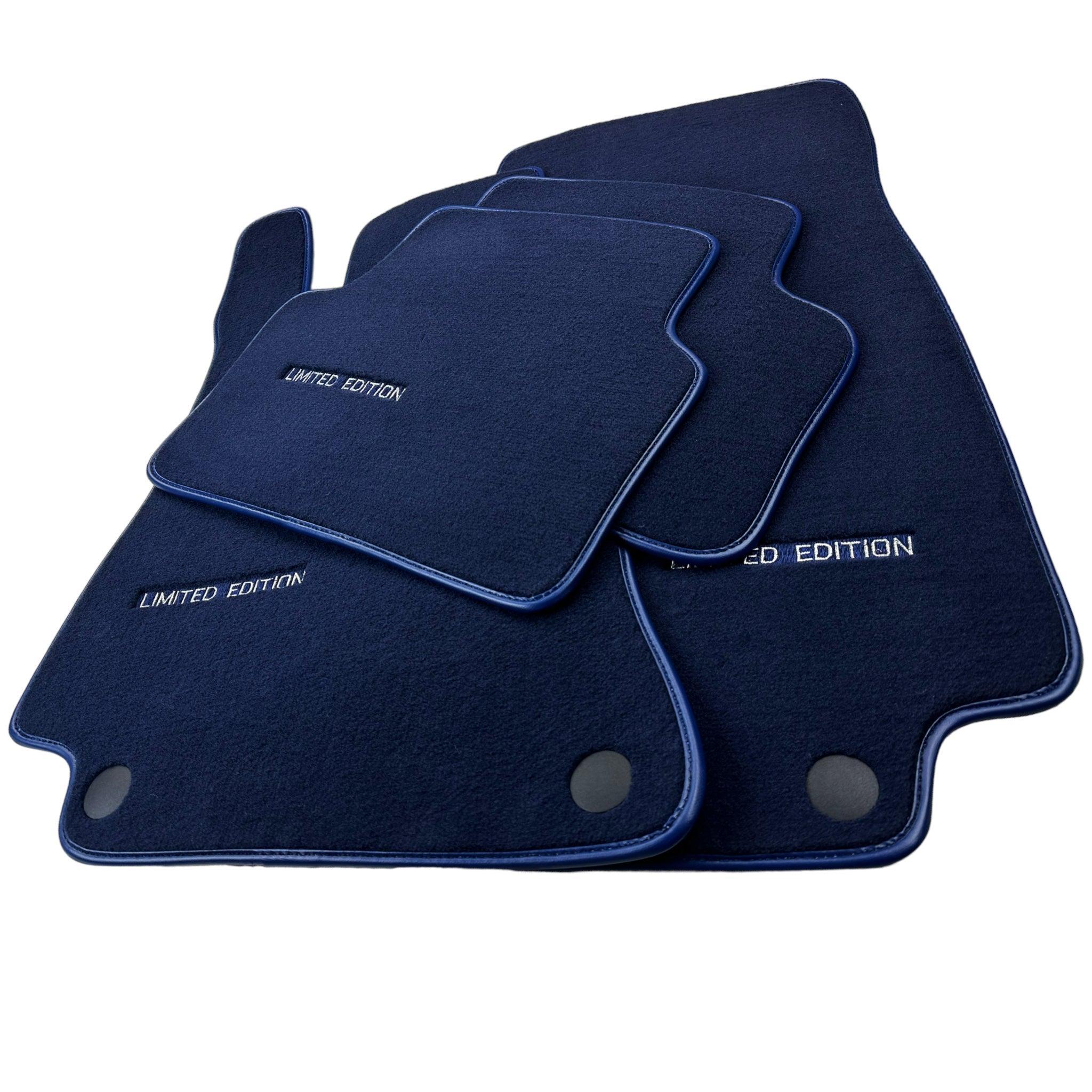 Dark Blue Floor Mats For Mercedes Benz C-Class S205 Wagon (2014-2018) Hybrid | Limited Edition - AutoWin