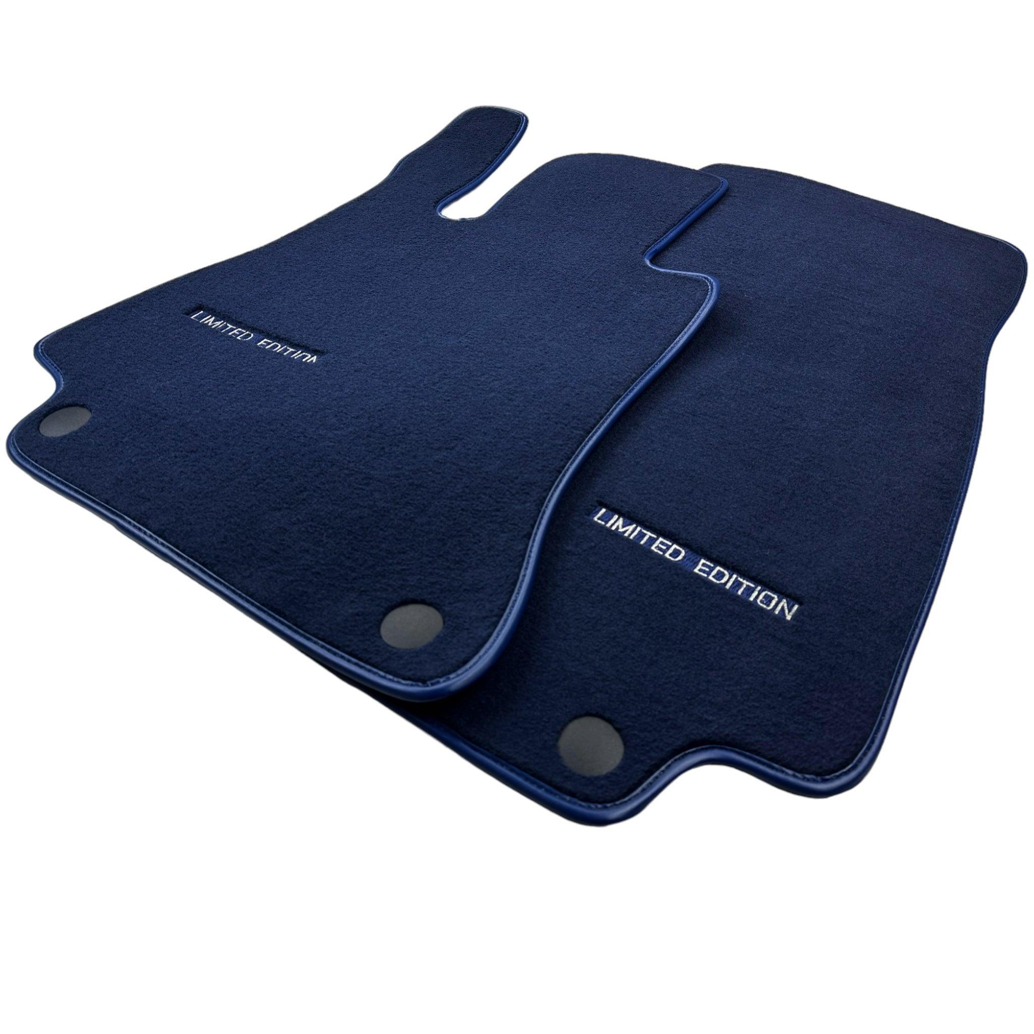 Dark Blue Floor Mats For Mercedes Benz C-Class S205 Wagon (2014-2018) Hybrid | Limited Edition - AutoWin