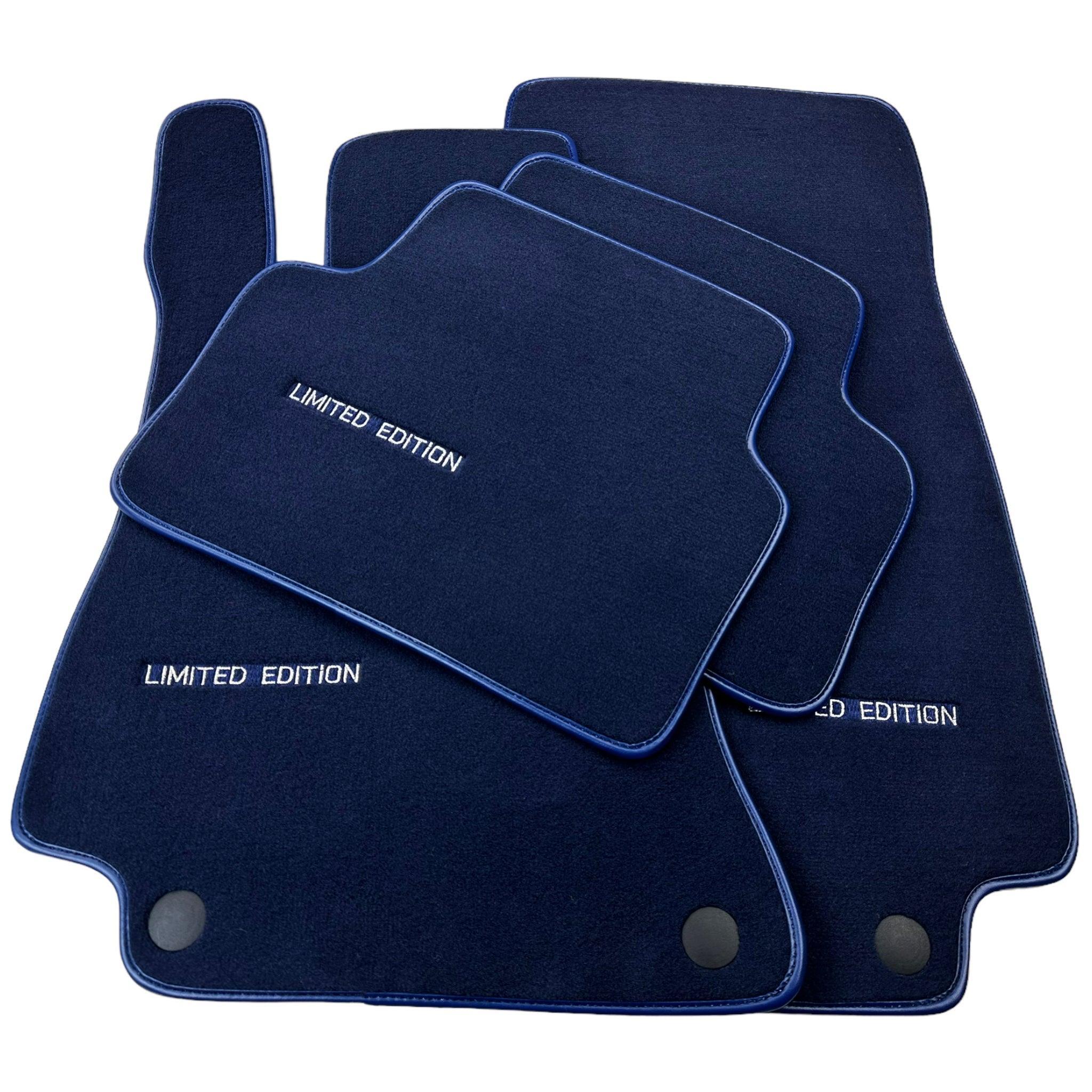 Dark Blue Floor Mats For Mercedes Benz C-Class S205 Wagon Facelift (2018-2021) | Limited Edition - AutoWin