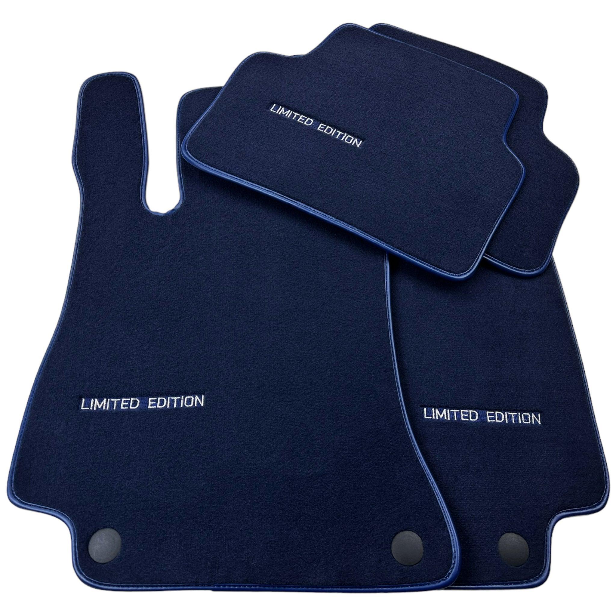 Dark Blue Floor Mats For Mercedes Benz C-Class S205 Wagon Facelift (2018-2021) | Limited Edition - AutoWin