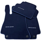 Dark Blue Floor Mats For Mercedes Benz E-Class W213 Sedan (2020-2023) Hybrid | Limited Edition - AutoWin