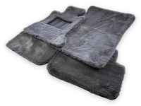 Dark Gray Sheepskin Floor Mats For Rolls Royce Wraith 2013-2023 Er56 Design - AutoWin