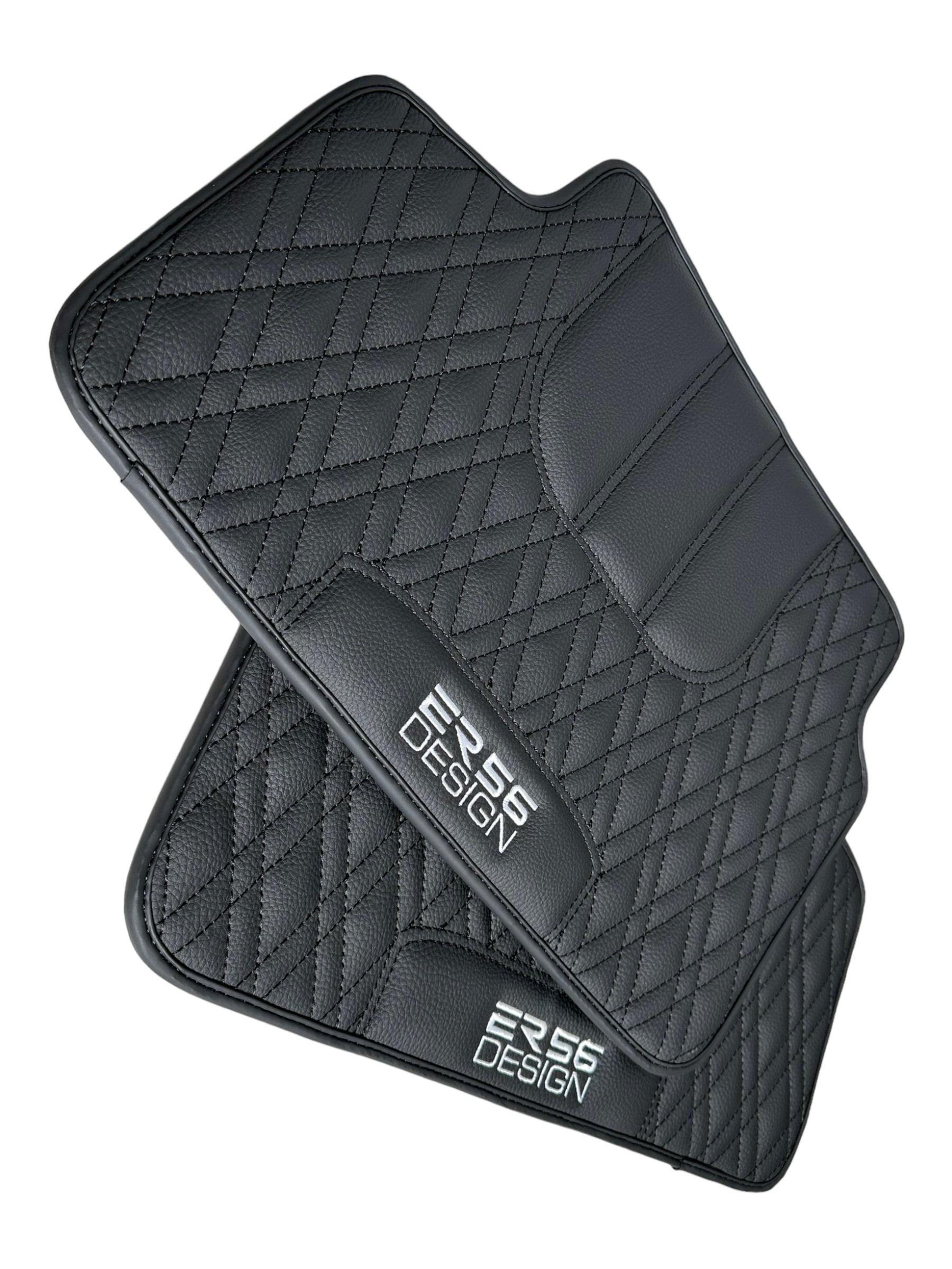 Floor Mats For BMW 5 Series F10 Black Leather Er56 Design - AutoWin