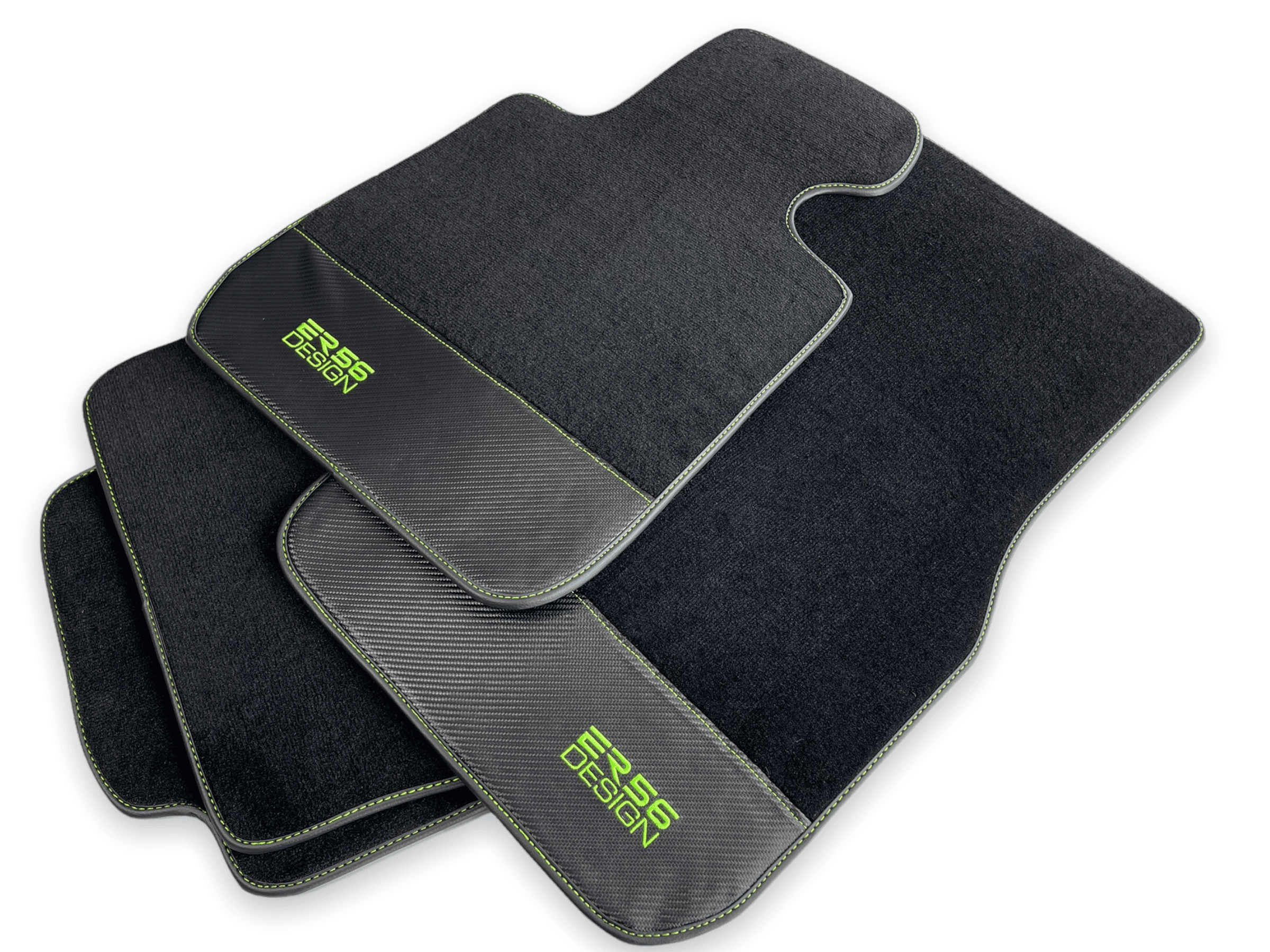 Floor Mats For BMW M3 G80 Carbon Leather Er56 Design - AutoWin