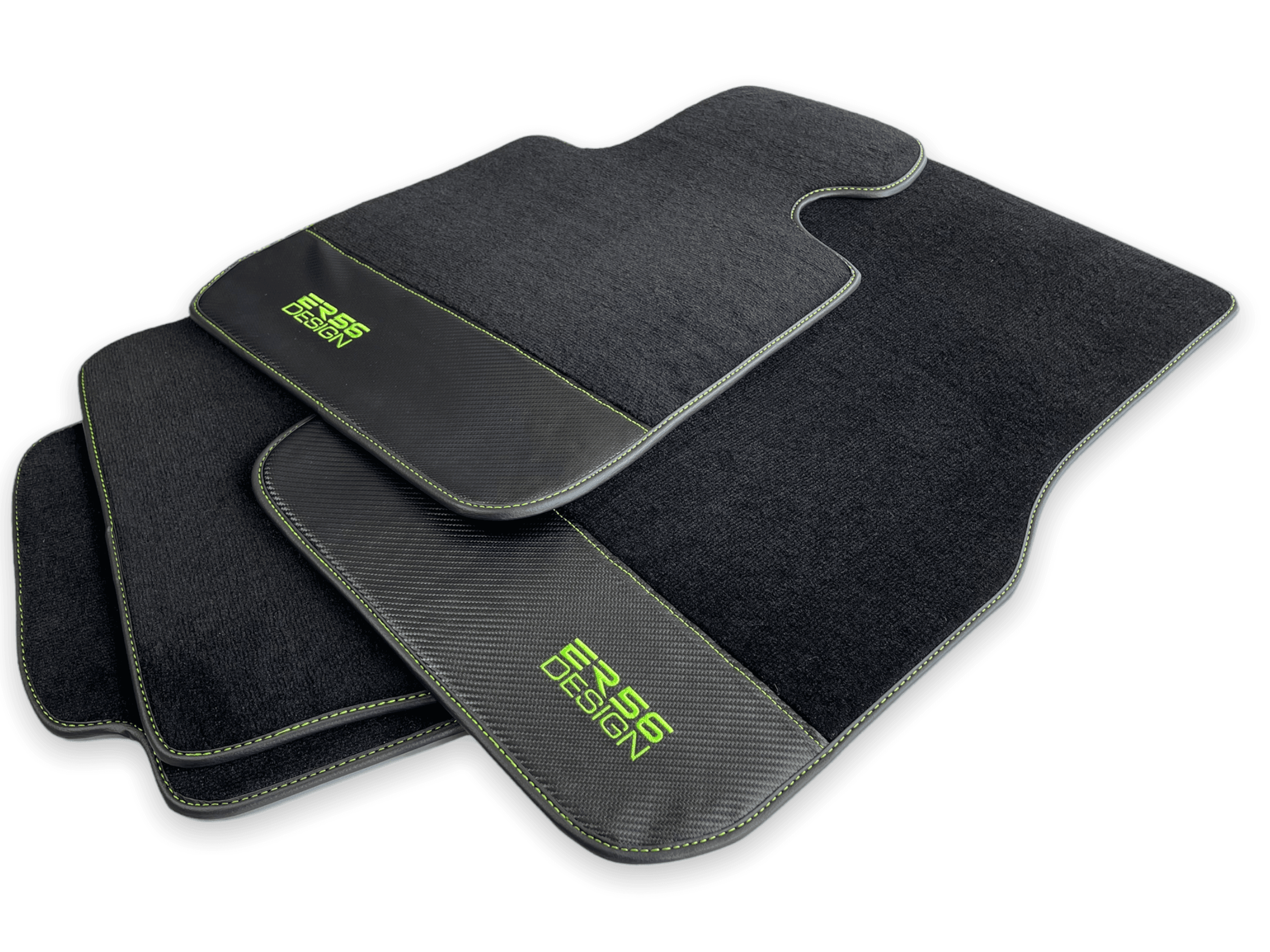 Floor Mats For BMW M3 G80 Carbon Leather Er56 Design - AutoWin