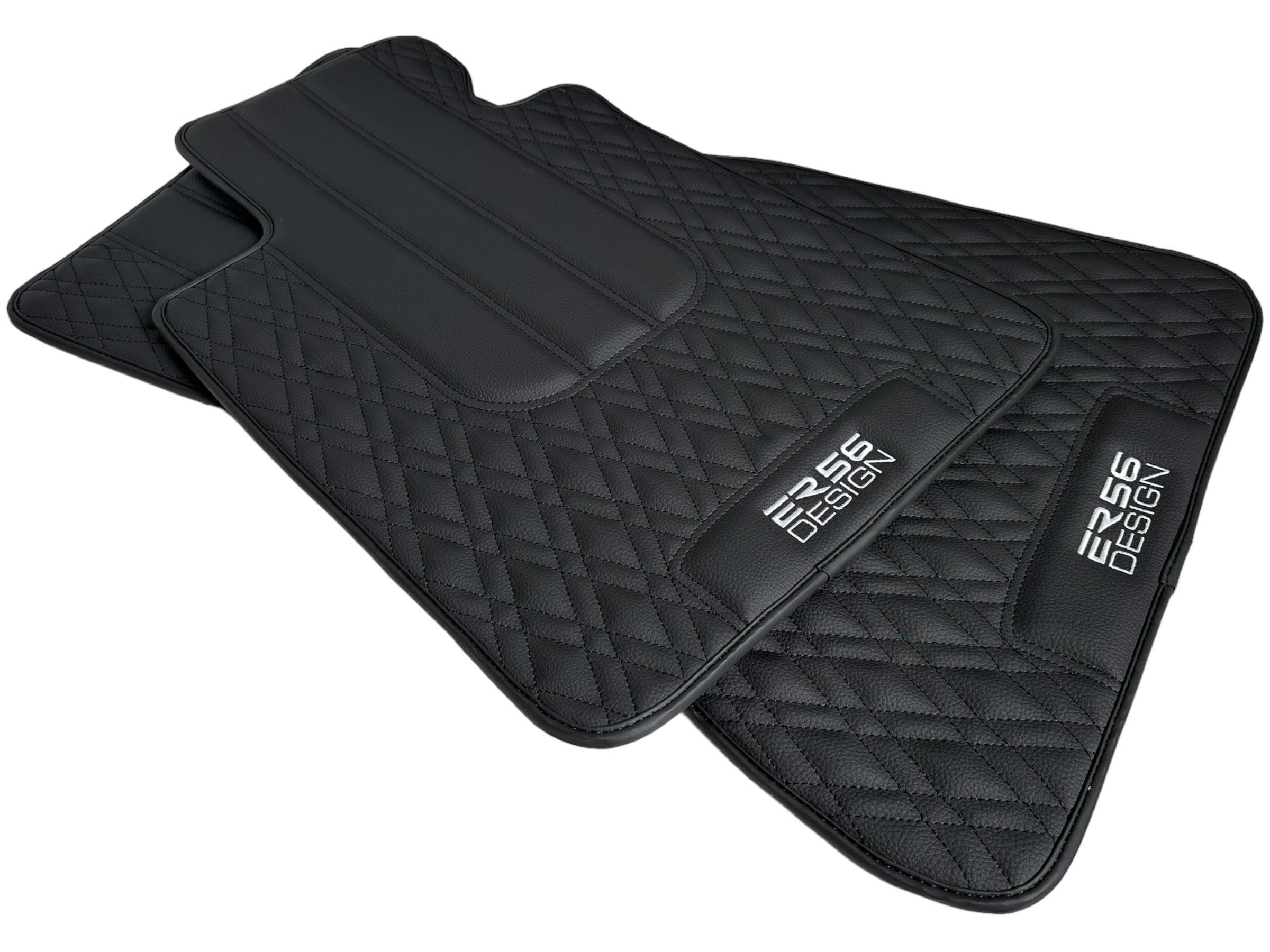 Floor Mats For BMW M4 G83 Convertible Black Leather Er56 Design - AutoWin