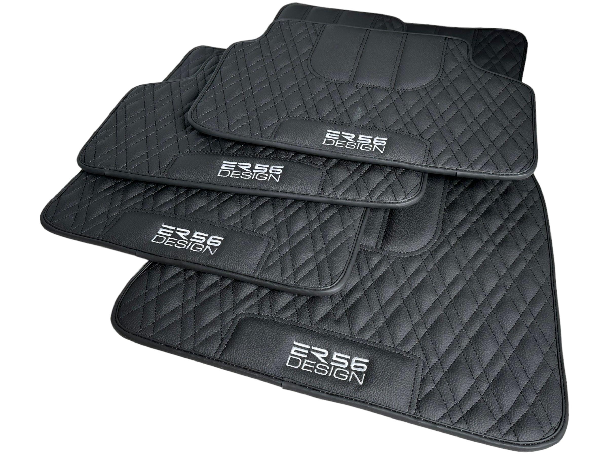 Floor Mats For BMW X5 Series E53 Black Leather Er56 Design - AutoWin
