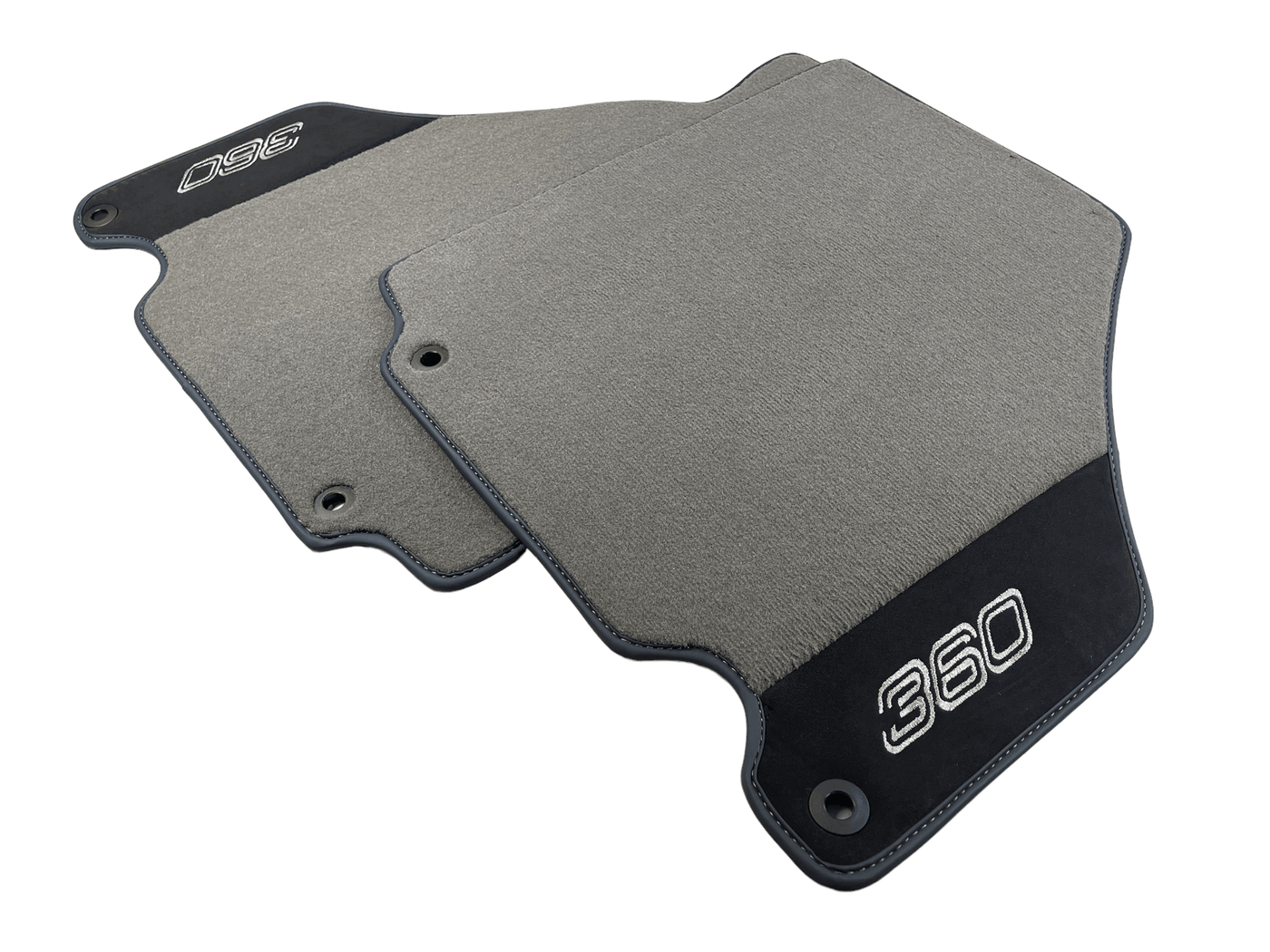 Floor Mats For Ferrari 360 Modena 1999-2005 Gray With Alcantara Leather - AutoWin