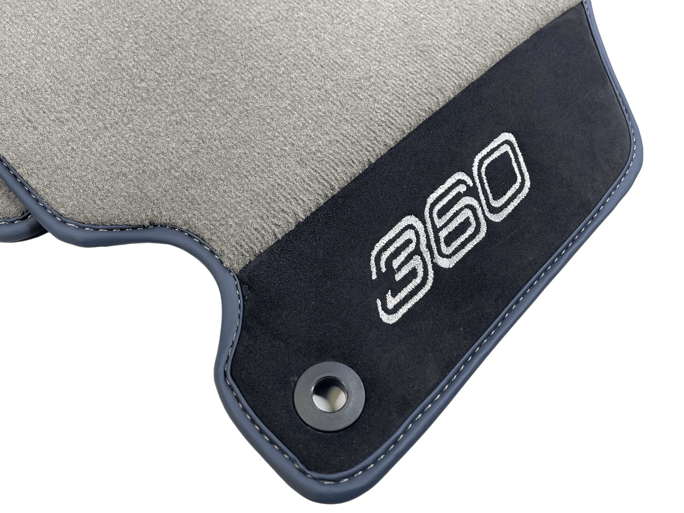 Floor Mats For Ferrari 360 Modena 1999-2005 Gray With Alcantara Leather - AutoWin