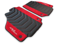 Floor Mats For Ferrari 458 Spider 2012-2015 Leather With Red Alcantara - AutoWin