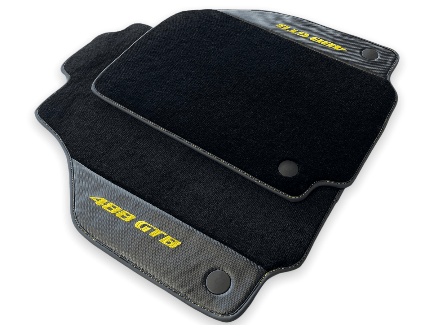Floor Mats For Ferrari 488 GTB 2015-2022 Carpet With Carbon Fiber - AutoWin