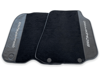 Floor Mats For Ferrari 812 Superfast Carbon Fiber And Black Carpet - AutoWin