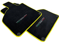 Floor Mats for Lamborghini Huracan With Italian Flag | Yellow Trim - AutoWin