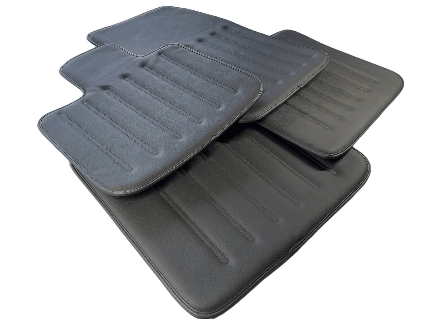 Leather Floor Mats For Rolls Royce Black Badge Cullinan Rr312018-2023 Black - AutoWin