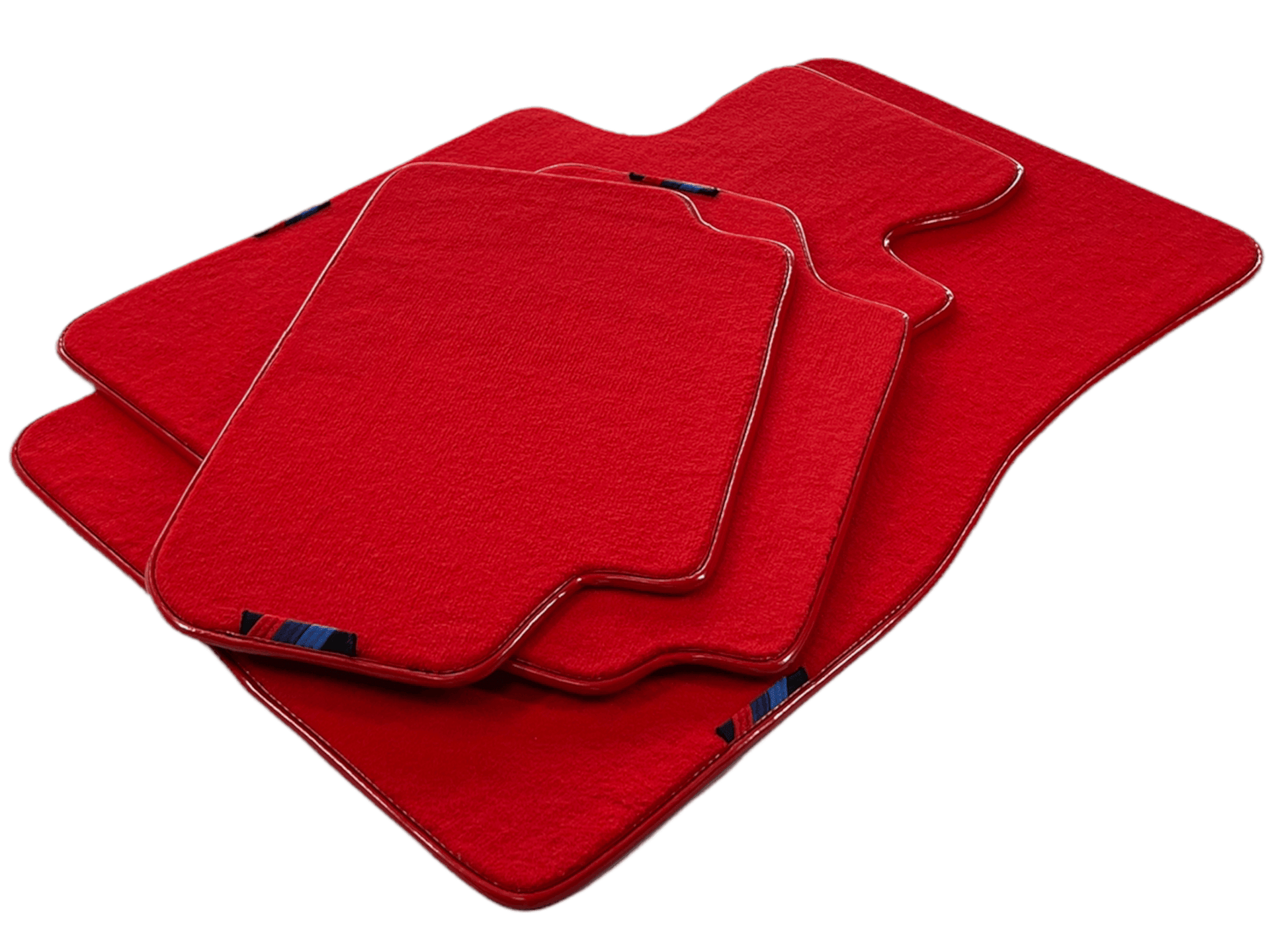 Red Floor Mats For BMW 5 Series E60 With M Package AutoWin Brand - AutoWin