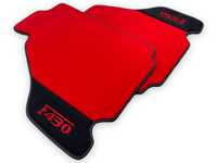 Red Floor Mats For Ferrari F430 2004-2009 With Alcantara Leather - AutoWin