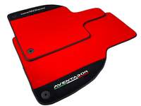 Red Floor Mats for Lamborghini Aventador With Alcantara Leather - AutoWin