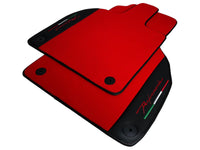 Red Floor Mats for Lamborghini Aventador With Black Leather - AutoWin