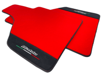 Red Floor Mats for Lamborghini Diablo 1990-2001 With Alcantara Leather - AutoWin