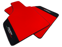 Red Floor Mats for Lamborghini Diablo 1990-2001 With Alcantara Leather - AutoWin