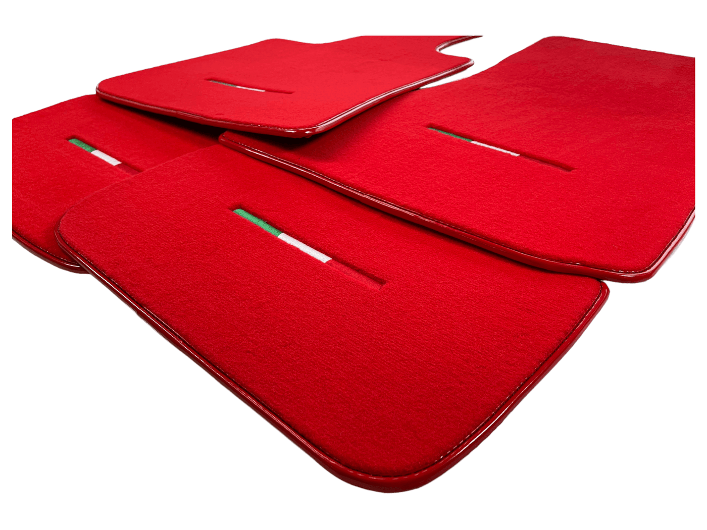 Red Floor Mats For Maserati Ghibli 2013-2022 Italy Edition - AutoWin