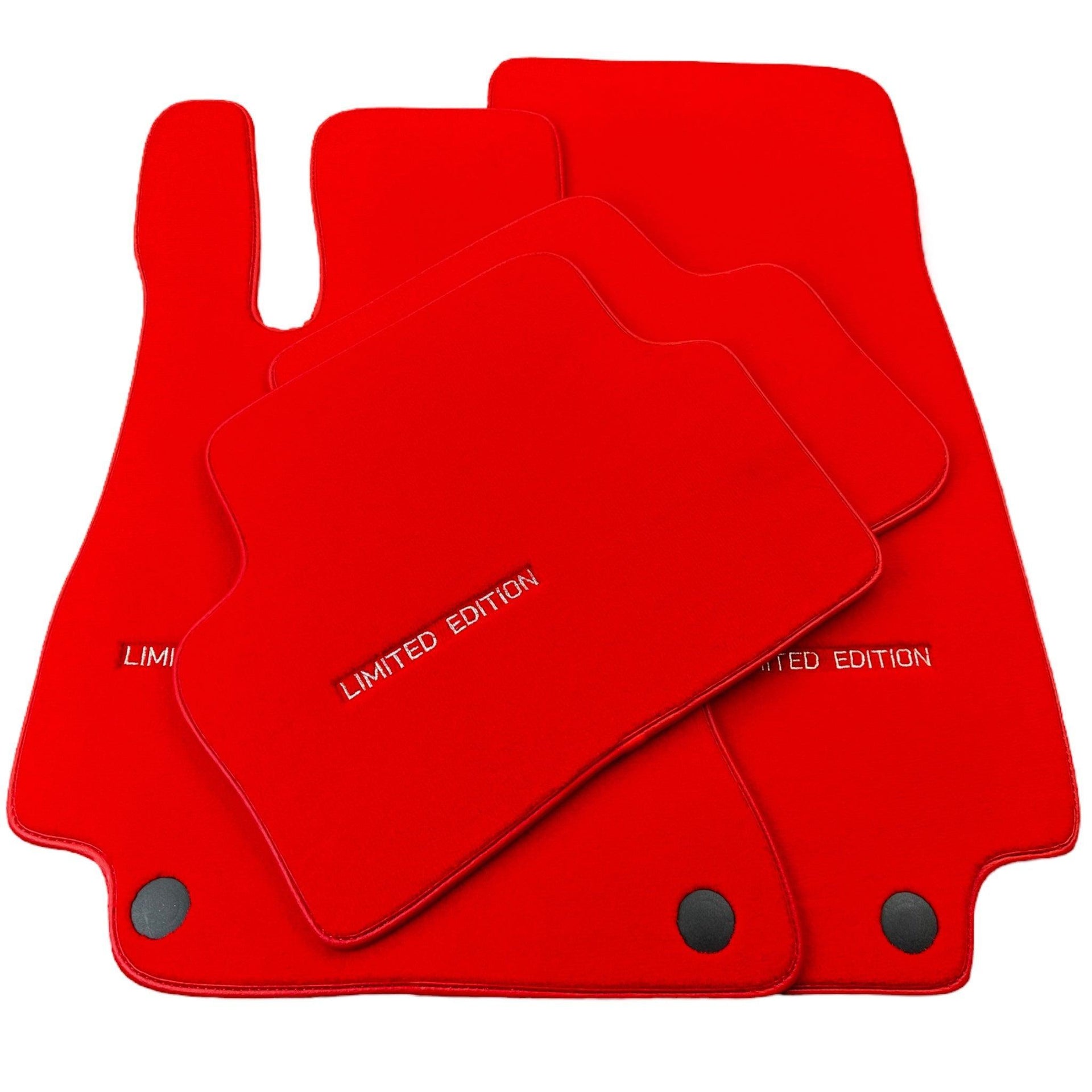 Red Floor Mats For Mercedes Benz C-Class W205 Sedan (2014-2018) | Limited Edition - AutoWin