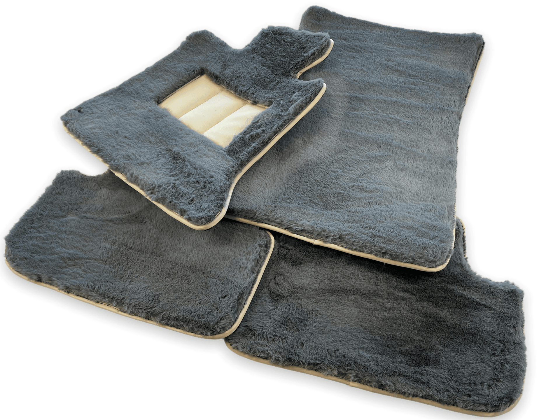 Sheepskin Floor Mats For Rolls Royce Cullinan Rr31 2018-2023 Er56 Design Brand - AutoWin